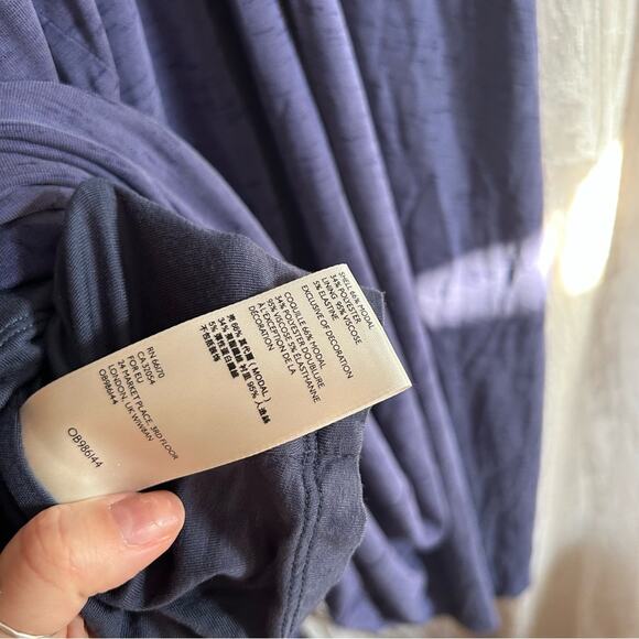 Maeve Anthropologie Purple Melanie Lace Up Back Slit Knit Maxi Long Tank Dress S - Picture 8 of 8